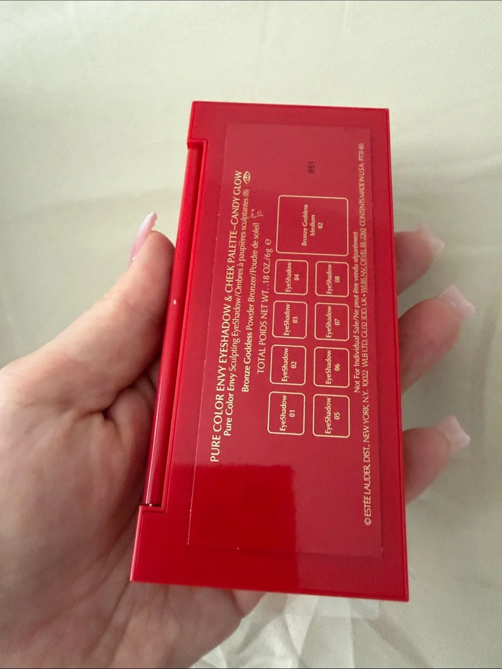 Estee Lauder Red Compact Eyeshadow & Face Palette with Neutral Browns